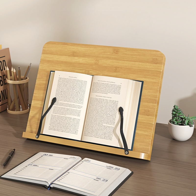 Laptop Related Accessories - Drewniany stojak na książki, wielofunkcyjny uchwyt