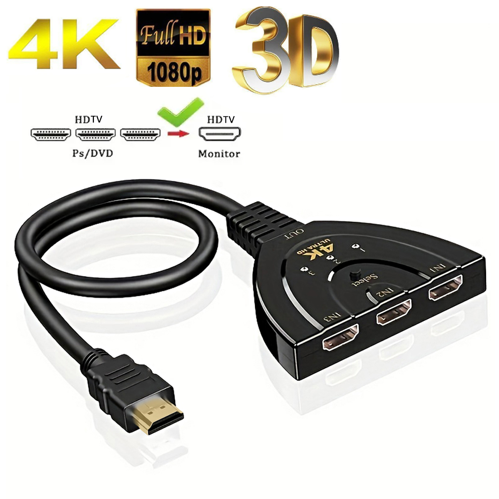 Laptop Accessories Hub - 4K * 2K 3-portowy przełącznik zgodny