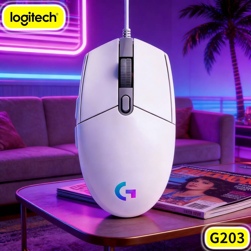 Logitech Mouse G203 - Logitech G203 Przewodowa Mysz Gamingowa z