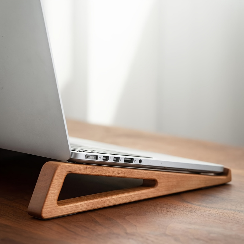 Laptop Accessories Design - Przenośny składany drewniany stojak na laptopa