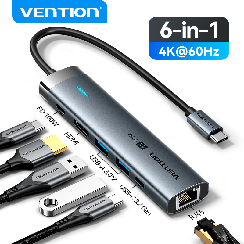 Mac Laptop Accessories - Vention USB C HUB typu C