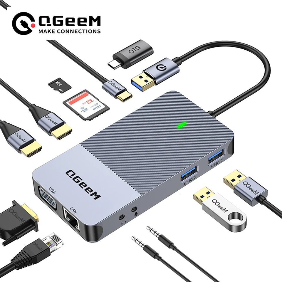 Stacja dokująca QGeeM USB 3.0, – Laptop Accessories Hub recenzja i cena