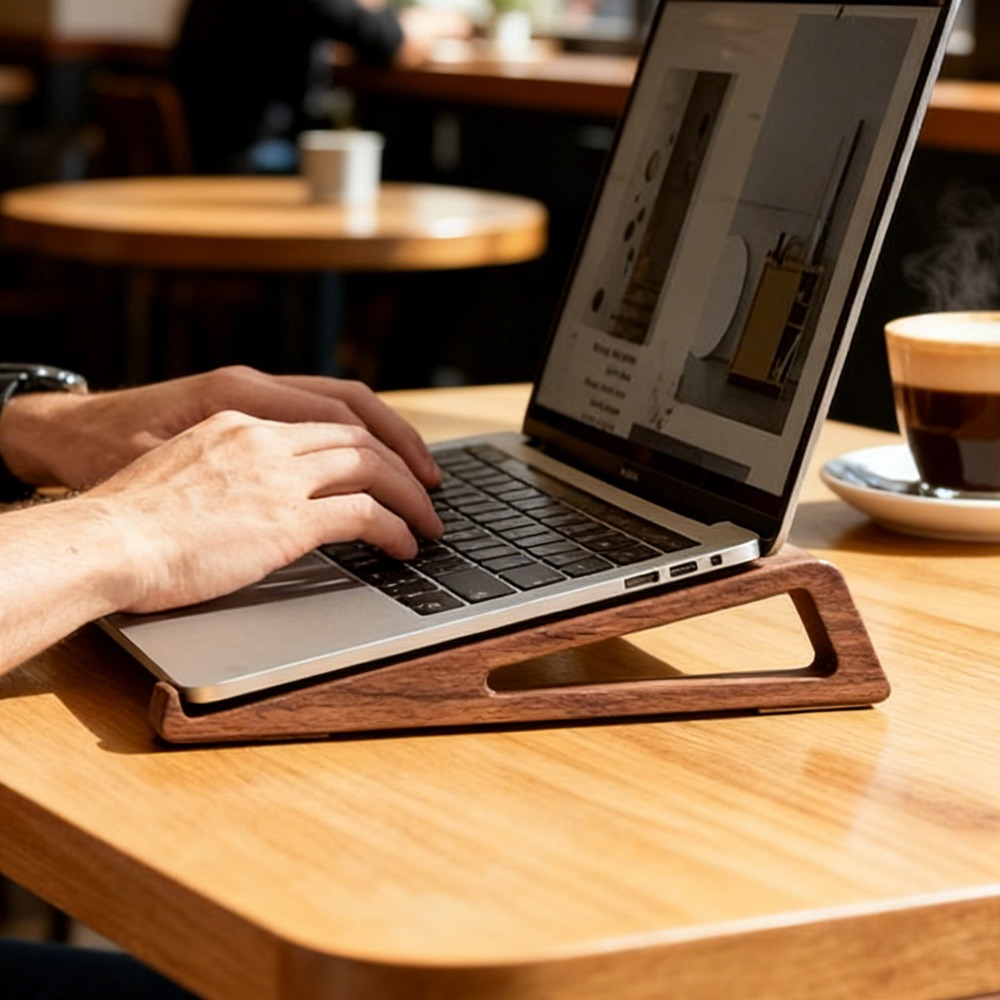 Przenośny, składany drewniany  – Laptop Accessories Design recenzja i cena